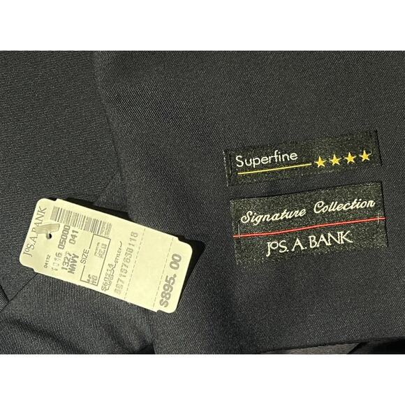 New Jos A Bank Signature 46R Navy Blue SuperFine Suit Jacket Blazer Separate - Picture 15 of 15